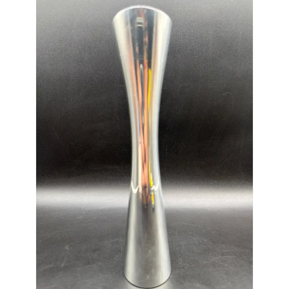 Vintage 1994 Nambé Studio #6077 sculptural bud vase designed by Karim Rashid